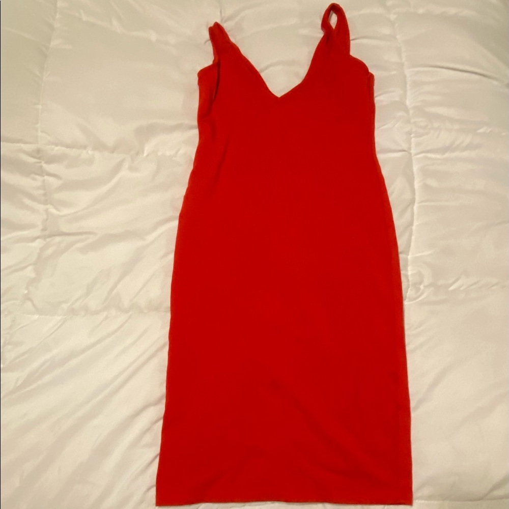 Forever21 red bodycon midi dress